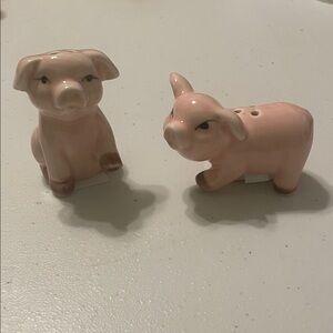 Mini Salt and Pepper Shakers Set Pigs